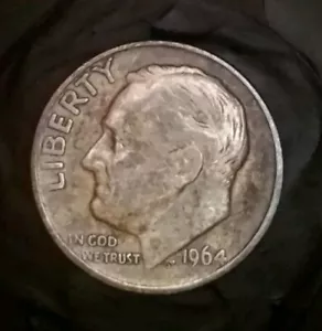 1964 Roosevelt Dime (Item #386) - Picture 1 of 2