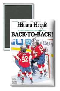 Miami Herald Florida Panthers NHL Stanley Cup Final Champions 2025 imán 2 x 3 - Imagen 1 de 3