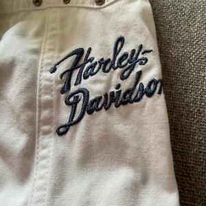 Gilet Harley unisex ricamato toppa posteriore gilet biker bianco 1W - Foto 1 di 4