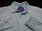 Robert Graham Mens Xl Shirt Long Sleeve Button-Front Multicolor Geometric Cotton