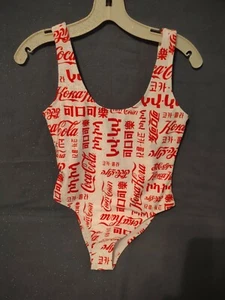 Coca Cola Girls one-piece new swimsuit Size 14sm Red & White - Picture 1 of 3