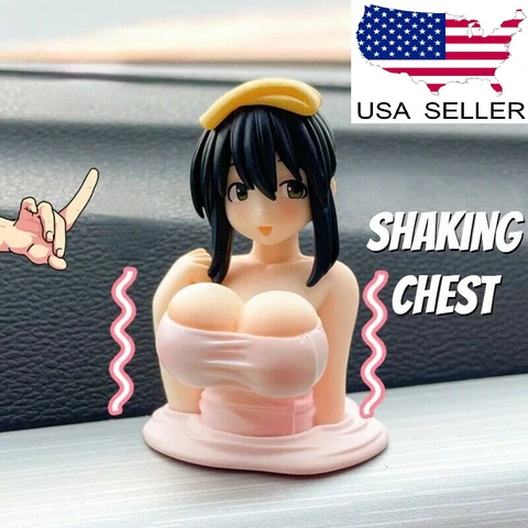 Shaking Chest Kanako Car Dashboard Decoration Anime Sexy Hentai Doll Figurine US Cover
