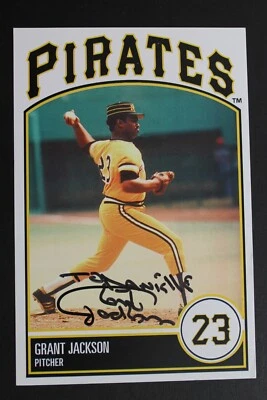 Grant Jackson (d.2021) Pittsburgh Pirates Signed Autographed 4x6 Photo - Image 1 of 2