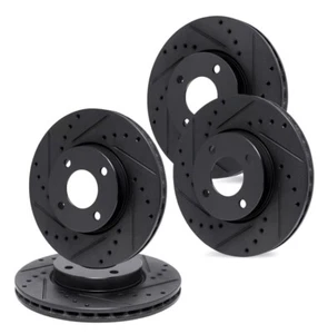 Toyota Cressida 85-88 Drilled & Slotted Front & Rear Brake Rotor Set R1 Concepts - Bild 1 von 4