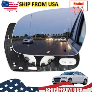 HEATED Mirror Glass for Audi A3 2010-2013 |Audi A4 2010-2016 | Driver Left Side - Picture 1 of 9