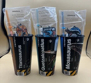 NUEVO 2025 Jurassic World Rebirth Mosasaurus Big Gulp Cup con juego de pajitas - Imagen 1 de 3