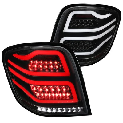 Black Fits 2006-2011 Mercedes Benz W164 Ml350 Ml450 Led Bar Tail Lights Lamps - Image 1 of 4