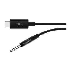 Belkin F7U079BT03-BLK BELKIN F7U079BT03-BLK 3.5MM AUDIO CABLE WITH USB-C CONNECT - Picture 1 of 1