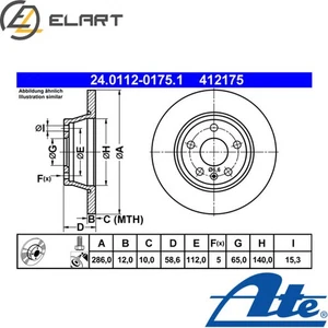 2x BRAKE DISC 24.0112-0175.1 FOR AUDI TT/Roadster CCZA/CCTA/CDMA/CDLA/BPY 2.0L - Picture 1 of 9