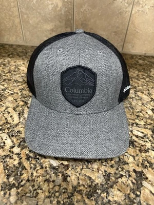 Columbia Mesh Snapback Hat Gray/Black Mountain Scene Patch O/S (New w/Tags) - Image 1 of 4