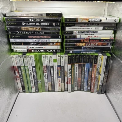 Lote de 45 Xbox Primera Generación y Xbox 360 COD, NBA 2K, Gears Of War, Fable, Matrix Foto 1 de 4