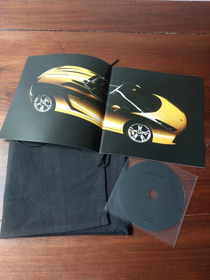 Lamborghini Gallardo Spyder Brochure Con Cd E Portabrochure In Tela - Immagine 1 di 4