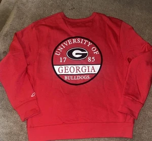 University of Georgia Bulldogs Red League Sweatshirt mit Rundhalsausschnitt Herren Large " - Bild 1 von 7