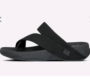 Fitflop Sling Weave Toe Postage Sandals Black uk 9 eu 43 - Picture 1 of 8