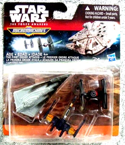Star Wars Micro Machine Force Awakens Tie Fighter X-Wing Fighter Star Destroyer - Picture 1 of 6