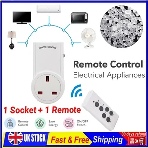 Prese Telecomando Wireless UK Plug-in Presa di Rete Presa Interruttore Set Casa - Foto 1 di 21