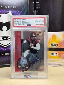 2001 Pacific Invincible - Michael Vick #254 Auto PSA/DNA 10 (RC) - Picture 1 of 2