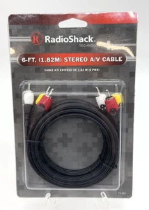 Radio Shack 6ft Stereo AV RCA Composite Cable Technology Plus 15-223 BRAND NEW - Picture 1 of 3