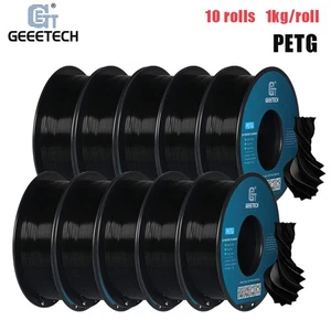 10 rolek 1kg / rolka PETG Geeetech Filament 3D 1,75 Mocne i trwałe materiały eksploatacyjne - Zdjęcie 1 z 24