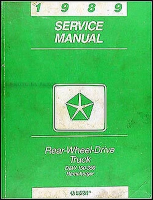 1989 Dodge Camion Negozio Manuale D E W 150 250 350 Ramcharger Servizio - Immagine 1 di 2