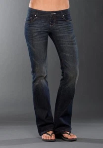 Women's Oakley 2.0 Bootleg Denim Jeans Pants Dark Blue Wash Size 24 - Picture 1 of 6