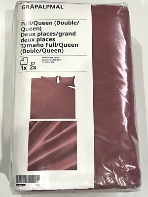 Ikea GRAPALPMAL Full/Queen Duvet cover and 2 pillowcases, pink - NEW - Image 1 of 4