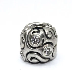 Pandora Armband Charm Bead mit weißen Zirkonia in Sterlingsilber - Bild 1 von 9