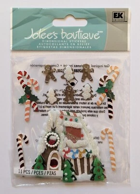 JOLEE'S BOUTIQUE Jolee's Christmas Gingerbread House Cookies Candy Canes Scrapbooking Stickers