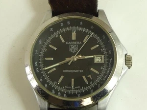 (ref109W) Men's Carrera Tag Heuer Mechanical Wristwatch Working - Picture 1 of 5