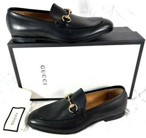 GUCCI Horsebit Black Men's Shoes Size Marked as 7 7.5US Made in Italy 