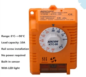 Controlador de temperatura de gabinete relé de temperatura KTC-90 contacto bidireccional 0 ~ 90 °C - Imagen 1 de 3