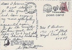 USA SLOGAN CANCEL "GIVE THE UNITED WAY" FRM GRAND RAPIDS, MI ON PICTURE POSTCARD - Picture 1 of 1