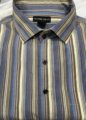 Camisa social masculina Daniel Gray grande, mangas compridas, 3XL, multicolorida - Imagem 1 de 3