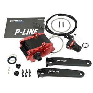 PINION Getriebe P1.12 rot Komplettset P1013 - Schaltgriff DS2 + Kurbel + Züge - Bild 1 von 5