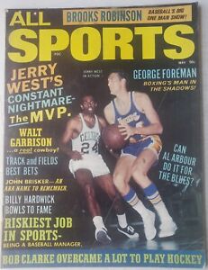 May 1971 All Sports Magazine Jerry West Lakers Cover George Foreman