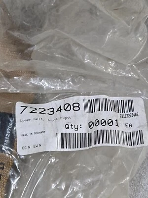 Rolls Royce Ghost 2010 retractor de cinturón de seguridad delantero derecho pasajero 72117223408 OEM Foto 1 de 4