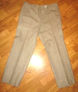 Vintage~Handmade~Men's Retro Suit Pants~Herringbone Tweed Trousers~36.5" x 28" - Picture 1 of 9
