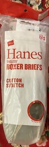 Hanes Tagless Cotton Boxer Briefs 2 Pack ,Men's Green/ Light Pink, Size S - Picture 1 of 8
