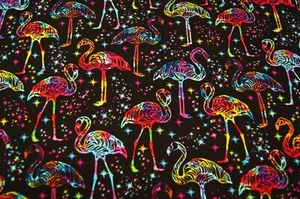 Patchworkstoff Timeless Treasures Fabrics Bird 7950 50x110cm Flamingos schwarz   - Picture 1 of 1