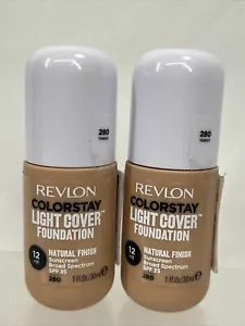 (2) Revlon 280 Tawny ColorStay Light Cover Liquid Foundation 1oz - Picture 1 of 3