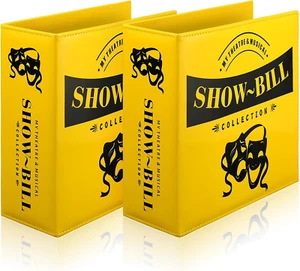 Set 2 raccoglitore per banconote da spettacolo con manicotti per Broadway e teatro 3 anelli teatro prog - Foto 1 di 7