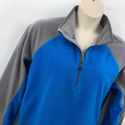 Alpine Design Mens Fleece Pullover Jacket Blue Gray XL 1/4 Zip-Up Camping Hiking - Image 1 of 4