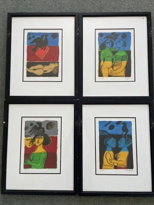 Litografía firmada numerada Corneille Cornelius Guillaume L’ete Des Oiseaux 2002 Foto 1 de 4