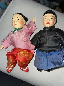 Chinese dolls with silk clothing - Picture 1 of 2