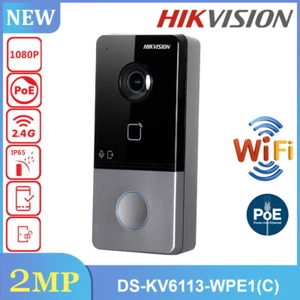 Hikvision DS-KV6113-WPE1-C 2MP 2.4GHz WiFi PoE Doorbell Camera Door Station - Picture 1 of 14