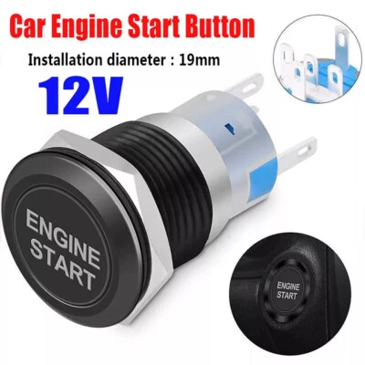 12V Car Engine Start Push Button Ignition Starter Waterproof Start Stop Switch - Image 1 of 4