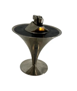 Vintage Solingen Table Lighter Chrome Martini Glass Germany FUTURISTIC - Picture 1 of 6