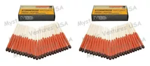 2x 25ct UCO STORM PROOF MATCHES W/STRIKERS 15 Sec. Burn Windproof STRIKE ON BOX! - Picture 1 of 4