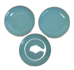 Vintage Harkerware Stone China Blue Mist (3) Dessert 7" Plates Ovenproof USA - Picture 1 of 3