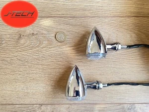 Cromo Frecce LED Trasparente Lente. 1 Coppia - Foto 1 di 4